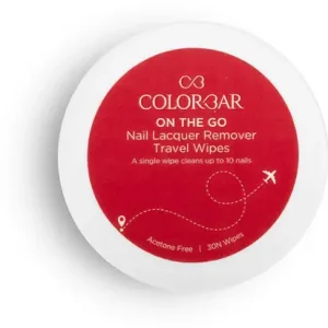 COLORBAR On the Go Nail Lacquer Remover Wipes, Sunshine Rose (30 g)