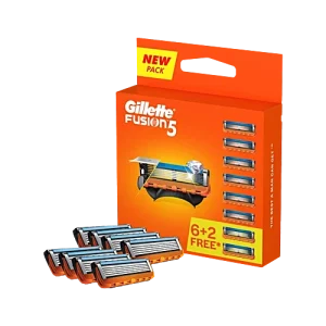 Gillette Fusion 5 Manual Shaving Blades for men  (Pack of 8 Cartridges), 8 pcs