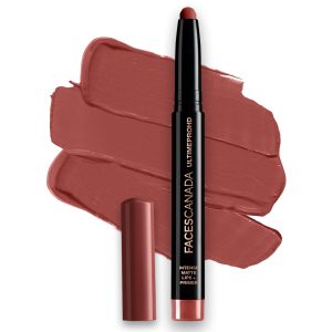 FACES CANADA Ultime Pro HD Intense Matte Lipstick + Primer - Natural Coco (Brown), 1.4g | 9HR Long Stay | Flawless HD Matte Finish | Intense Color | Lightweight | Smooth Glide | Primer Infused