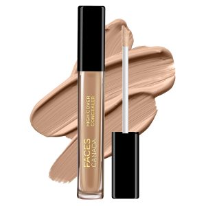 FACES CANADA High Cover Concealer - Golden Rush 06, 4ml | High Coverage Liquid Concealer | Blends Easily | Natural Finish | Covers Spots, Blemishes & Dark Circles | With Shea Butter & Vitamin E