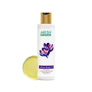 ARISH BIO-NATURAL Saffron Body Oil for Dry Skin – Nourishing & Hydrating – 200ml