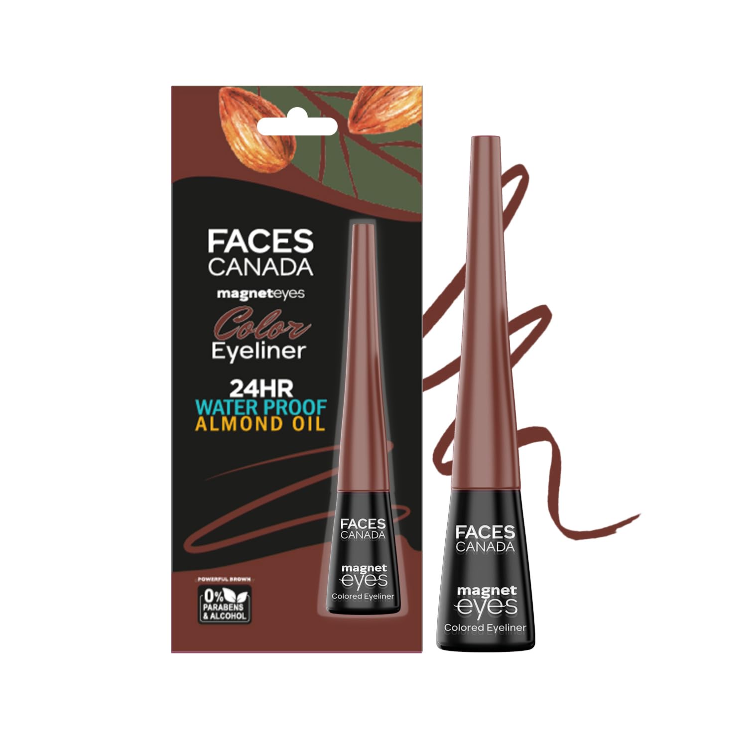 FACESCANADA Magneteyes Color Eyeliner Gel - Powerful Brown,4 Ml