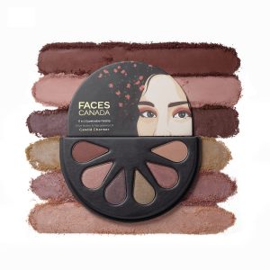 FACESCANADA 6 in 1 Eyeshadow Palette - Candid Charmer 02, 6g | Olive Butter & Macadamia Oil | Vibrant Colors | Highly Pigmented | Easily Blendable | Silky Satin Texture | No Crease | Cruelty-Free