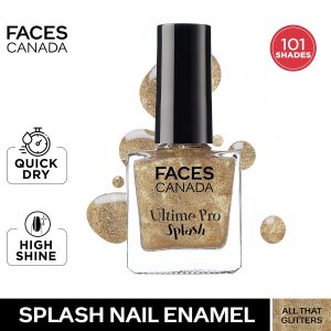 FACESCANADA Splash Glossy Finish Nail Enamel All That Glitters 22, 8Ml