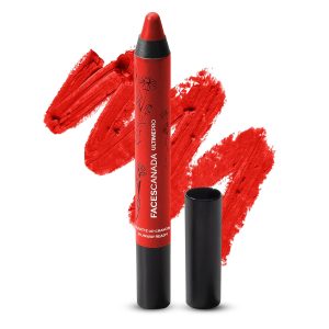 FACES CANADA Ultime Pro Matte Lip Crayon - Runway Ready (Red), 2.8g | 8HR Long Stay | Smooth Creamy Matte Texture | Intense Color in 1 Stroke | Hydrates With Chamomile & Cocoa Butter