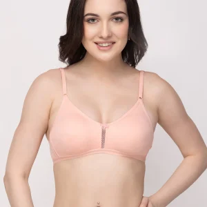 Floret Katrina Versatile Cotton-Blend T-Shirt Bra | Non-Wired | Non-Padded | Medium Coverage Peach