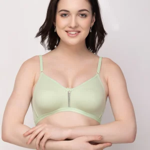 Floret Katrina Versatile Cotton-Blend T-Shirt Bra | Non-Wired | Non-Padded | Medium Coverage  Mint Green