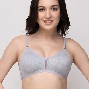 Floret Katrina Versatile Cotton-Blend T-Shirt Bra | Non-Wired | Non-Padded | Medium Coverage Cool Grey