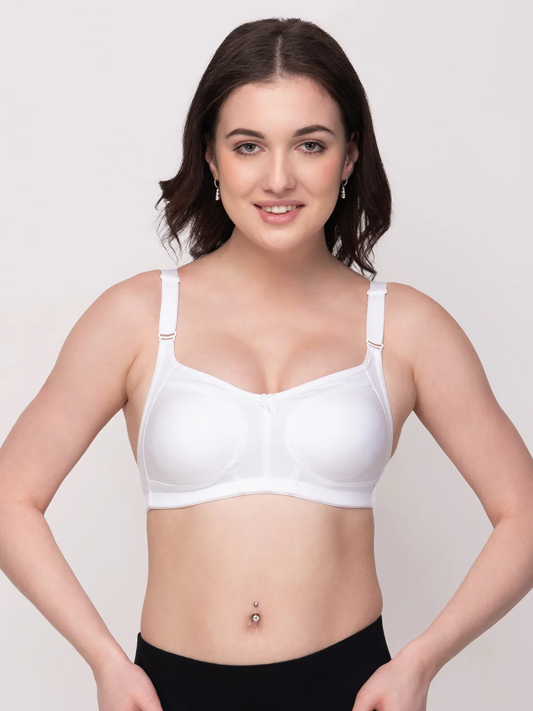 Floret Women's Minimizer Bra | Full Coverage | Non-Padded | Non-Wired | Style T3033 White