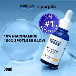 DERMDOC by Purplle 10% Niacinamide Face Serum (30 ml) | Skin Brightening | Niacinamide Face Serum | Niacinamide for Oily Skin