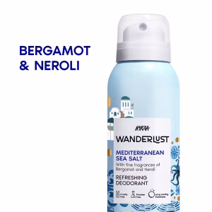 Nykaa Wanderlust Mediterranean Sea Salt Deodorant Spray for Women, Long Lasting Freshness, 48 Hrs