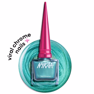 Nykaa Stardust Holographic Long Lasting Chrome Nail Polish - Celestial Moss 511