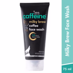 MCaffeine Coffee & Milk Face Wash for 24Hr Moisturization - Soap Free Cleanser with Shea Butter & Almond Milk