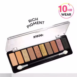 Nykaa Eyes On Me! 10-in-1 Eyeshadow Palette - Smokey at 8!