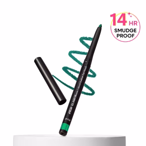 Nykaa GLAMOReyes Waterproof & Smudgeproof Colored Kajal Eyeliner Eye Pencil - Jade (Dark Green)