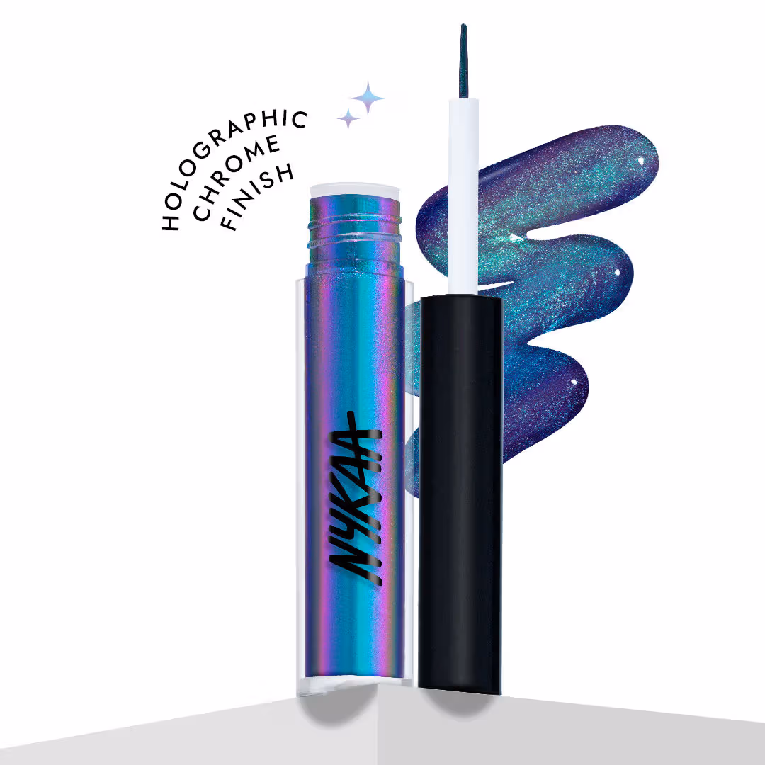 Nykaa Cosmetics Stardust Dual Chrome Eyeliner with Holographic Finish - Cyber Baddie
