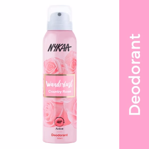 Nykaa Wanderlust Deodorant Spray for Women, Country Rose, Long Lasting Floral Freshness, Upto 48 Hrs