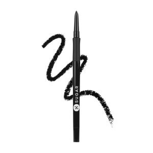 SUGAR Cosmetics - Twist And Shout - Fadeproof Kajal Gel- 01 Black Velvet (Black Kajal) - Longlasting Formula, Lasts Up To 10 Hours, Multicolor