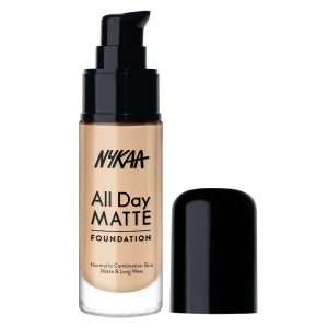 Nykaa All Day Matte Long Wear Liquid Foundation For Normal To Combination Skin - Sand 07