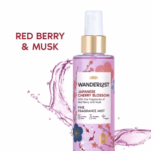 Nykaa Wanderlust Japanese Cherry Blossom Floral Perfume Mist with Sakura & Musk for Body & Hair