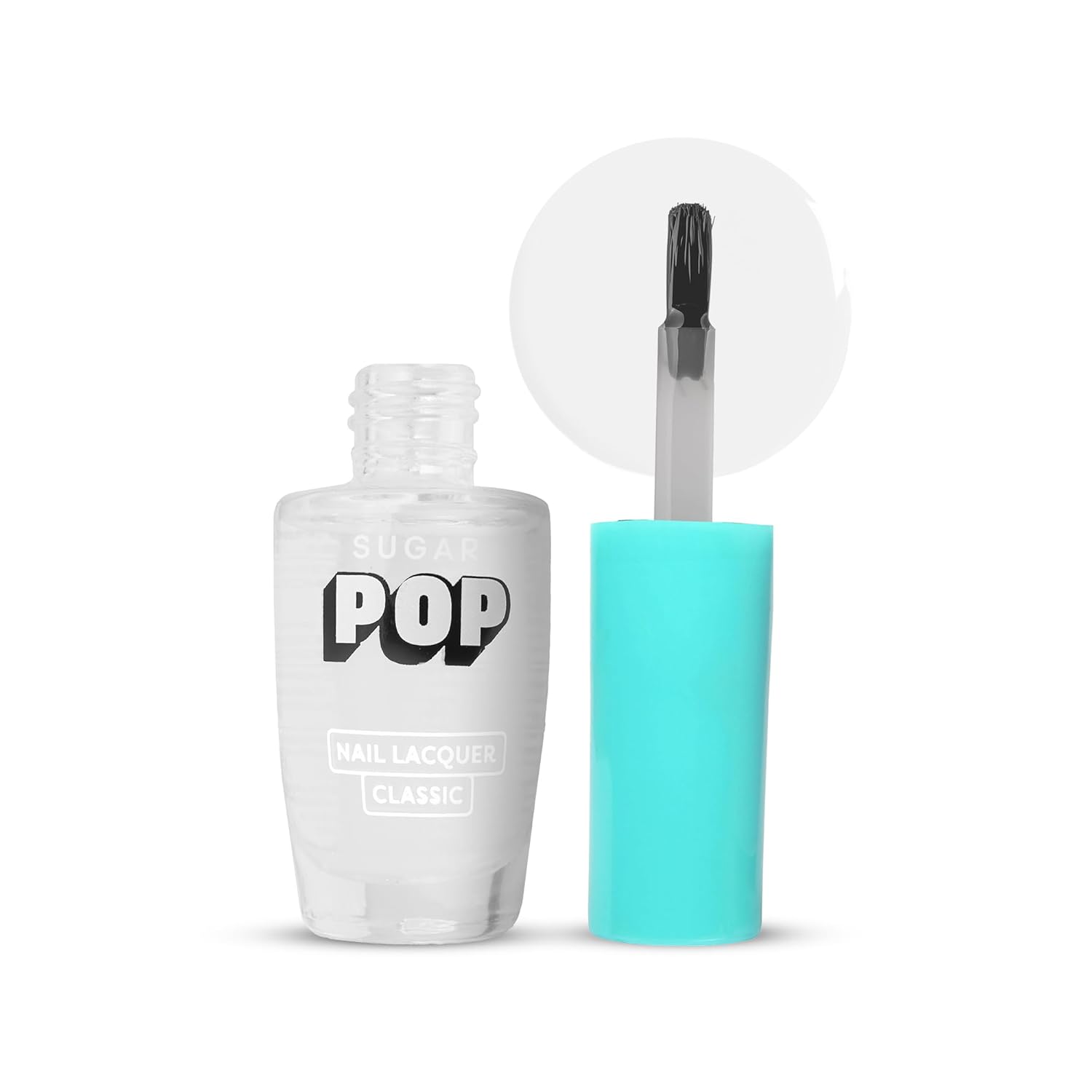 SUGAR POP Nail Lacquer 27 Crystal Clear (Clear) | Dries In 45 Seconds | Chip-Resistant | Glossy Finish | High Shine | Nail Polish For Women, 10 ml