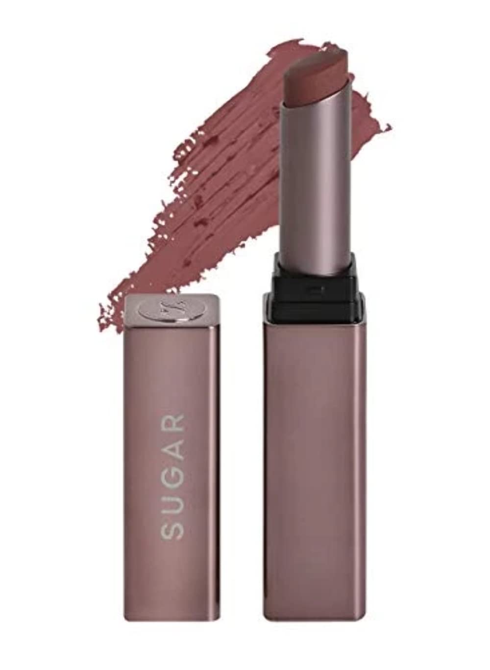 SUGAR Cosmetics Mettle Satin Lipstick | Highly Pigmented & Silky Matte Finish | Creamy Texture | Mango Butter Infused | 2.2 gm - 10 Diana (Peachy Pink)