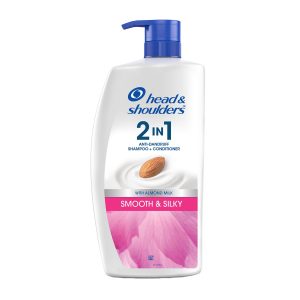 Head & Shoulders 2-in-1 Smooth and Silky Anti Dandruff Shampoo + Conditioner for Women & Men, With Almond Milk (200 m L)