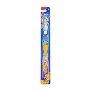 Oral-B Tom & Jerry Extra Soft Bristles Kids Manual, Yellow Toothbrush, 1 Piece