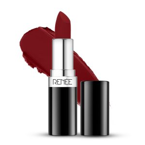 RENEE Stunner Matte Lipstick - Red Hawt 4gm - Intense Color Pay Off, Full Coverage Long Lasting Weightless Velvety Formula With One Swipe Application - Enriched With Vitamin E & Hyaluronic Acid