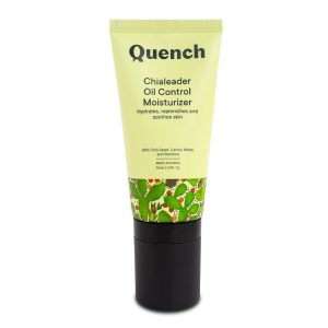 QUENCH BOTANICS Quench Oil Control Moisturizer with Chia Seeds Omega 3 | Fast Absorbing & Non-Greasy Lightweight Cream for Oily Skin with Relaxing Roller Ball Applicator | Made in Korea (75ml)