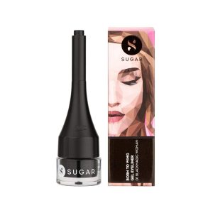 SUGAR Cosmetics Born To Wing Gel Eyeliner with Brush | Smudgeproof & Matte | Lasts Upto 12 hrs - 01 Blackmagic Woman