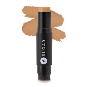 SUGAR Cosmetics Ace Of Face Foundation Stick with In-Built Brush | Lasts 24hrs | Full Coverage Foundation for Women | 12gm - 50 Mocha