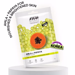 Nykaa Amla + Papaya Sheet Mask For Glowing & Nourished Skin-Formulated In Korea - For All Skin Types