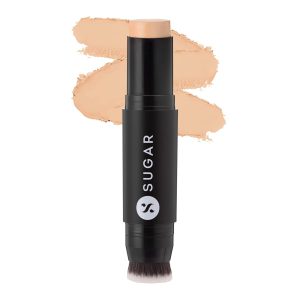 SUGAR Cosmetics Ace Of Face Matte Foundation Stick With In-Built Brush | Lasts 24Hrs | Full Coverage Foundation For Women | 12Gm - 27 Vienna (Light Medium, Warm Undertone)