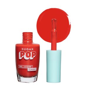 SUGAR POP Nail Lacquer - 12 Serene Sunset (Saturated Orange) 10 Ml - Dries In 45 Seconds - Chip-Resistant, Long-Lasting. Glossy Finish High Shine Nail Polish