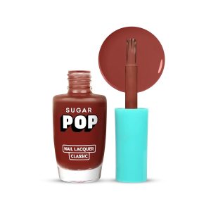 SUGAR POP Glossy Finish Nail Lacquer 43 Vintage Brick - 10 Ml | High Shine | Long-Lasting | Chip Resistant | Quick Drying