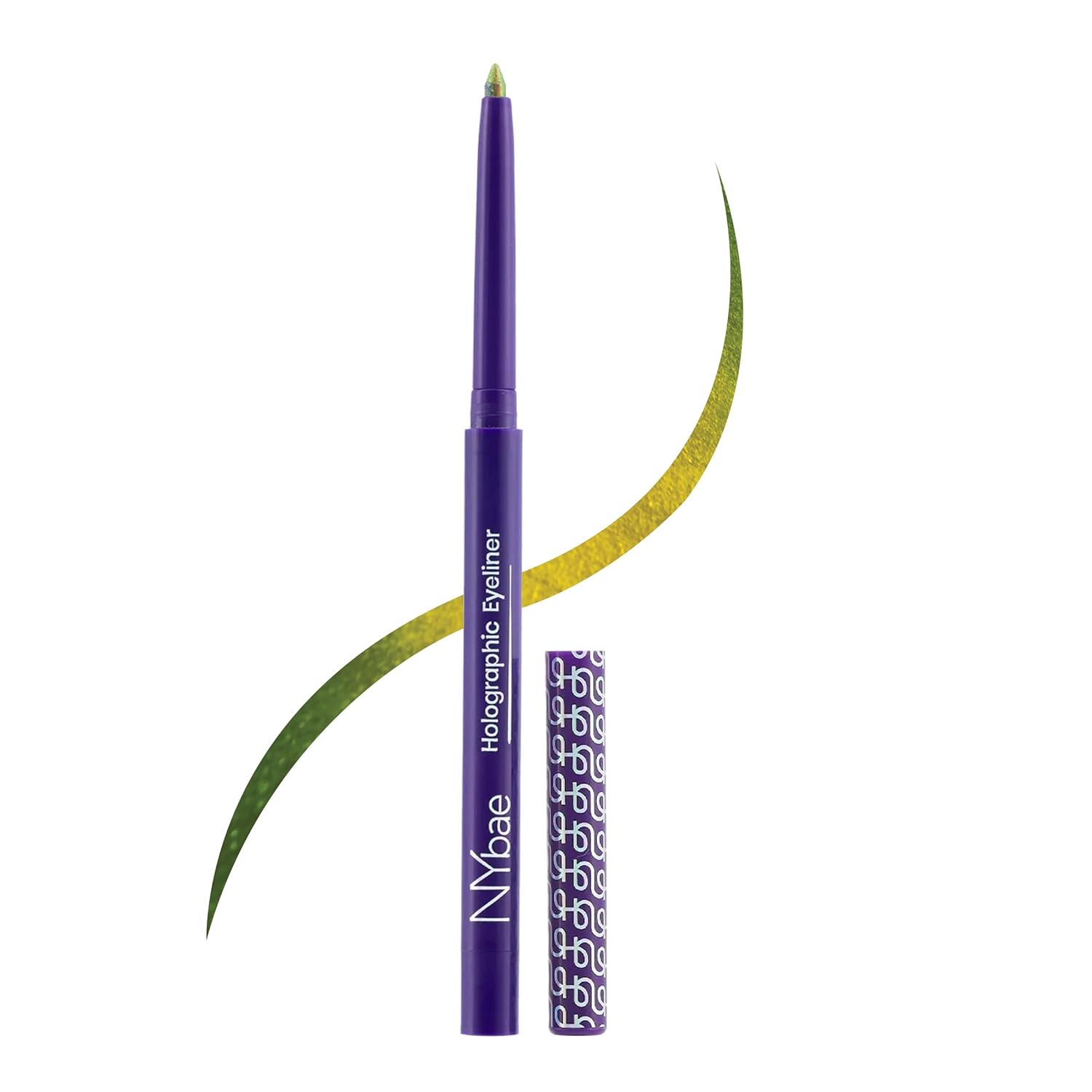 NY Bae Holographic Gel Eyeliner - Electric Lime 03 | Neon Green Blue Eyeliner