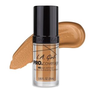 L.A. Girl HD Pro Liquid Matte Foundation for Face Makeup - Nude Beige, Matte & Poreless Ultra Blendable Liquid, Full Coverage & Long Lasting Glow, Natural Finish Infallible, Vegan & Cruelty - 28ml