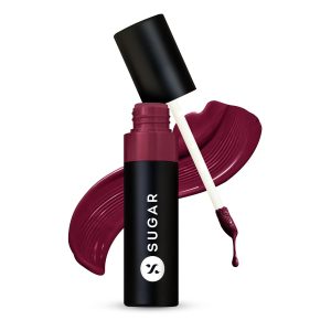 SUGAR Cosmetics Partner In Shine Transferproof Glossy Lipstick | Lasts upto 24hrs | Transferproof & Smudgeproof - 3ml - 13 Mulberry Merlot