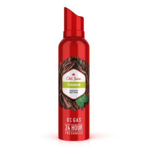 Old Spice Timber No Gas 24 hour Long Lasting Freshness Deodorant Perfume Body Spray For Men, 140ml