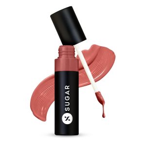 SUGAR Cosmetics Partner In Shine Transferproof Glossy Lipstick | Lasts upto 24hrs | Transferproof & Smudgeproof - 3ml - 04 Salmon Sake