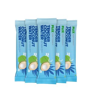 Plix Tender Coconut Water Premix Powder with Electrolytes for Energy & Hydration 1 Piece