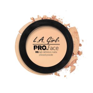 L.A. Girl HD Pro Face Pressed Powder – Creamy Natural | Matte Finish Compact Powder for Medium to Fair Skin | Oil-Control Formula | Lightweight, Buildable Coverage