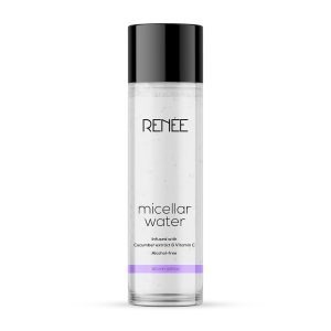 RENEE Micellar Water- Effortless Makeup Removal, Soothes, Hydrates, & Rejuvenates the Skin, Infused with Vitamin C & Cucumber Extract, Alcohol-Free & Paraben-Free, Suitable for All Skin Types, 120 Ml