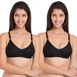 SOUMINIE - 100% Cotton Minimizer Bra - Non-Padded - Full Coverage - Wireless Seamed Bra