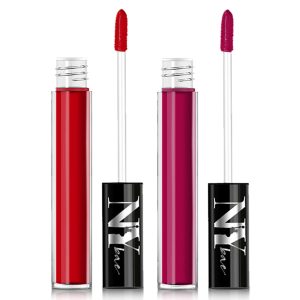 NY Bae Cupid's Lips Combo 1 (Red Liquid Lipstick, Purple Liquid Lipstick)