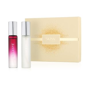 Skinn By Titan | Gift Pack of Raw & Celeste (25 ml x 2) EDP | Perfume For Man & Woman|Best Gift Set For Couple |Gift for him & her | Unisex|Long Lasting Fragrance| Eau De Parfum
