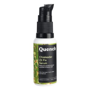 Quench Zit Fix Korean Serum with Chia Seeds Omega 3 | Face Serum for Acne & Oil Control | Unclogs pores, Fights Pimples & Reduces Blemishes | Made in Korea (30ml)