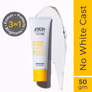 Nykaa SKINRX Ultra Matte Dry Touch Sunscreen SPF 50 PA+++ , Lightweight Matte Finish, No White Cast