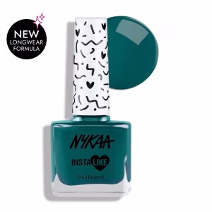 Nykaa InstaLike Long Lasting Nail Enamel - Steel Blue 476